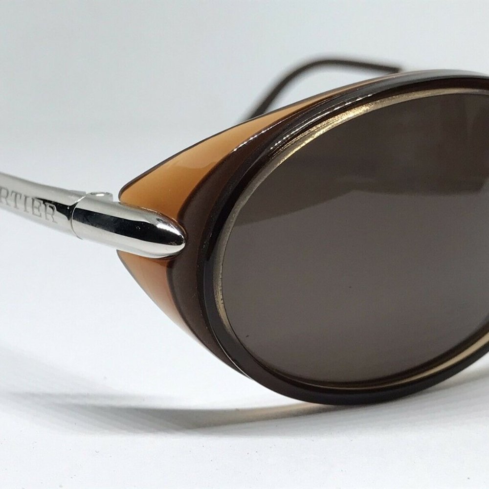 SOLD! Cartier Havana Oval Platinum Glasses Sunglasses - Picture 4 of 7